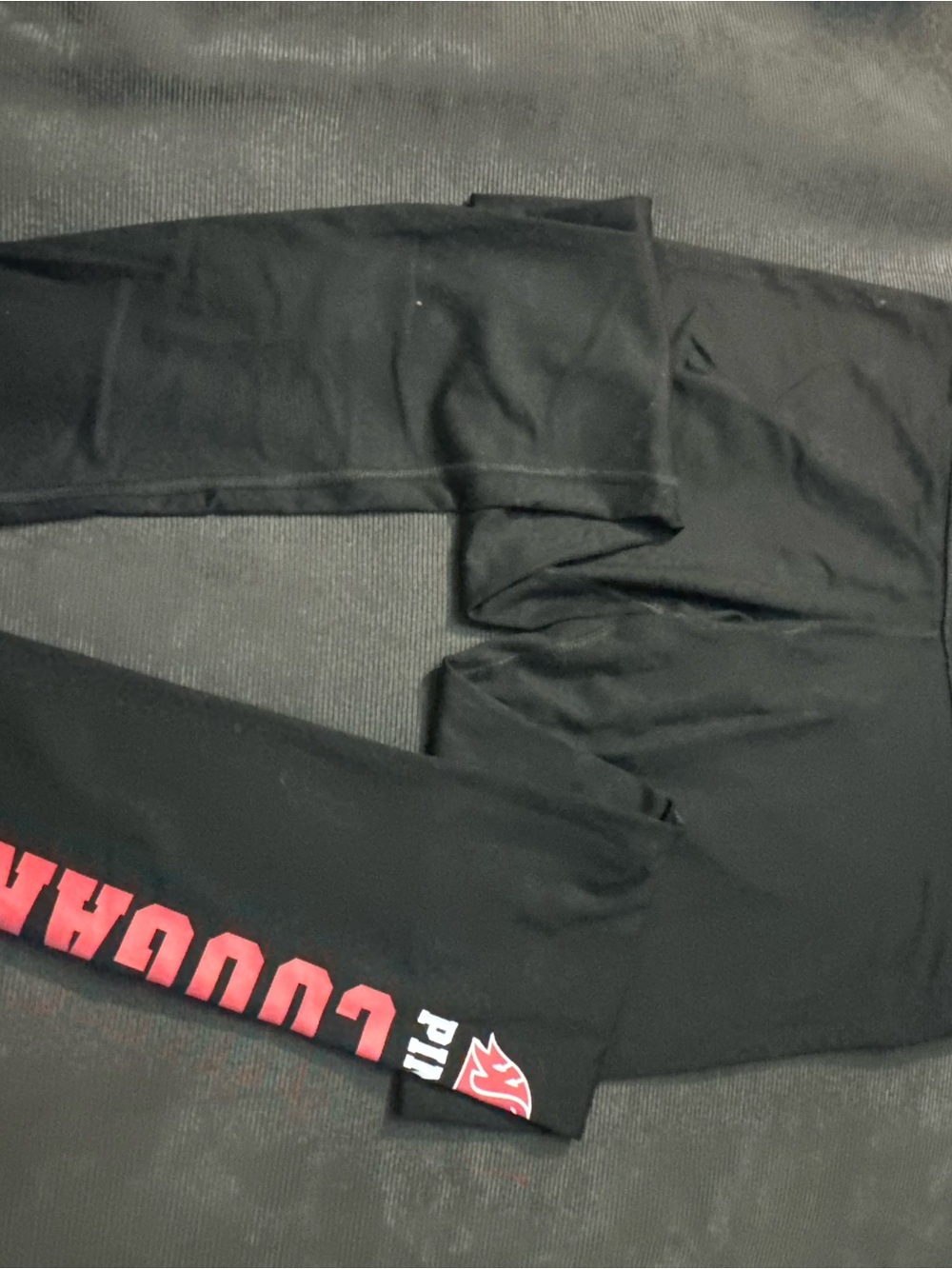 Victoria's Secret Black Leggings with Red Graphic